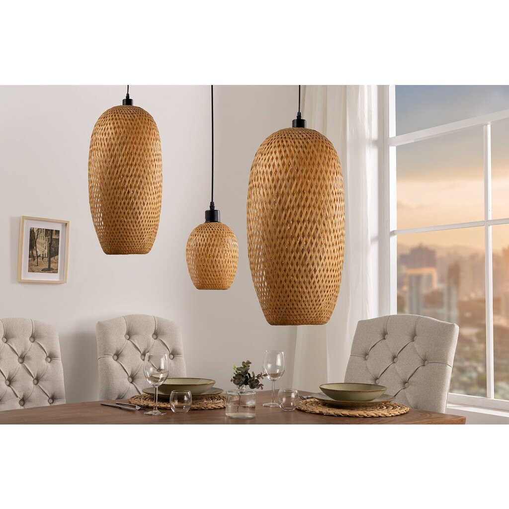 Pendelleuchte Organic Living 4 Bambus