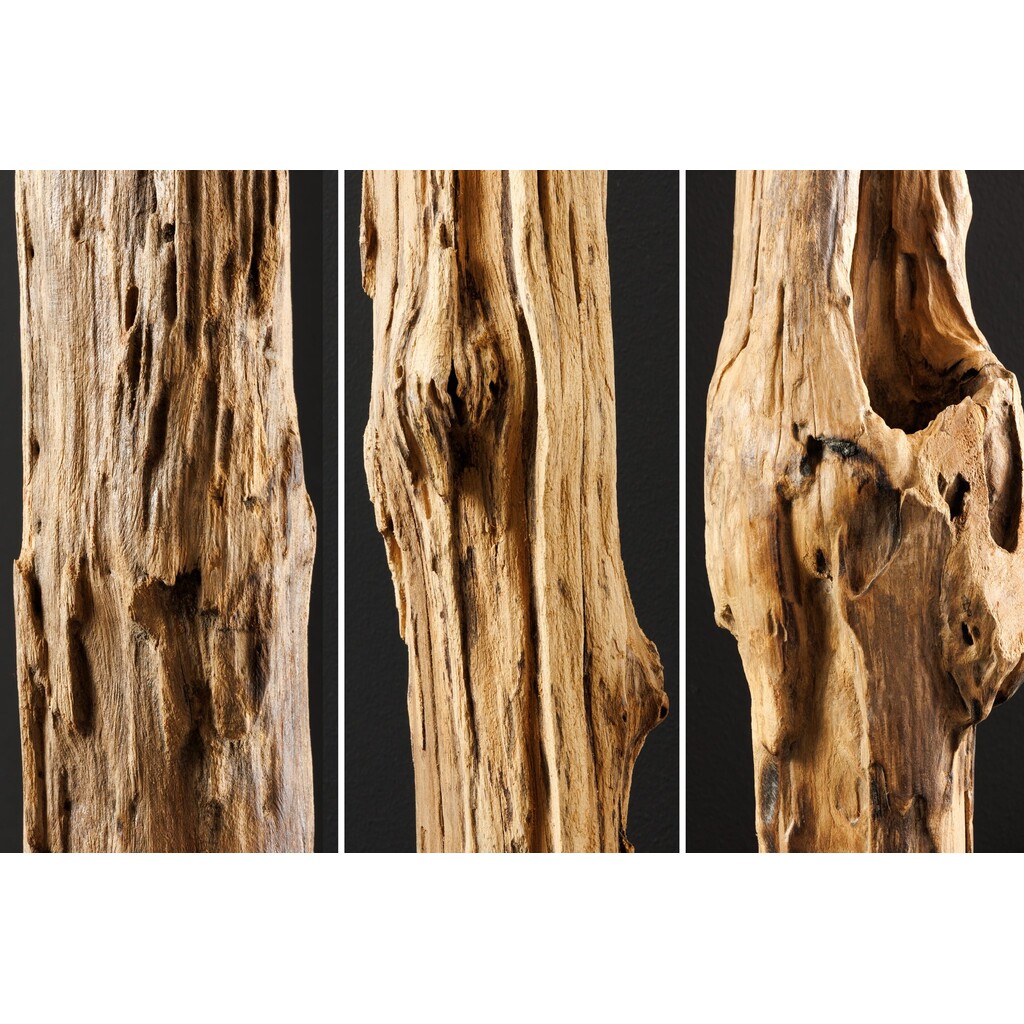 Skulptur Reef Treibholz Teak