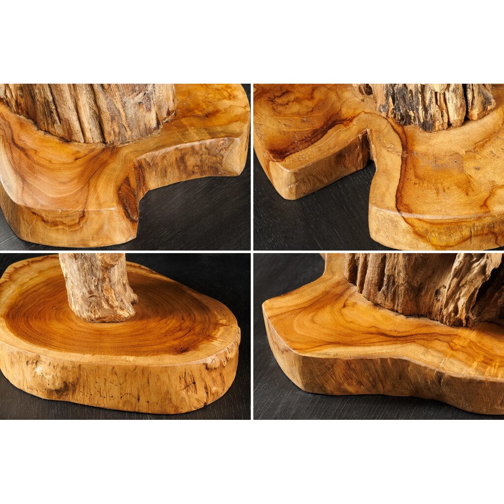 Skulptur Reef Treibholz Teak