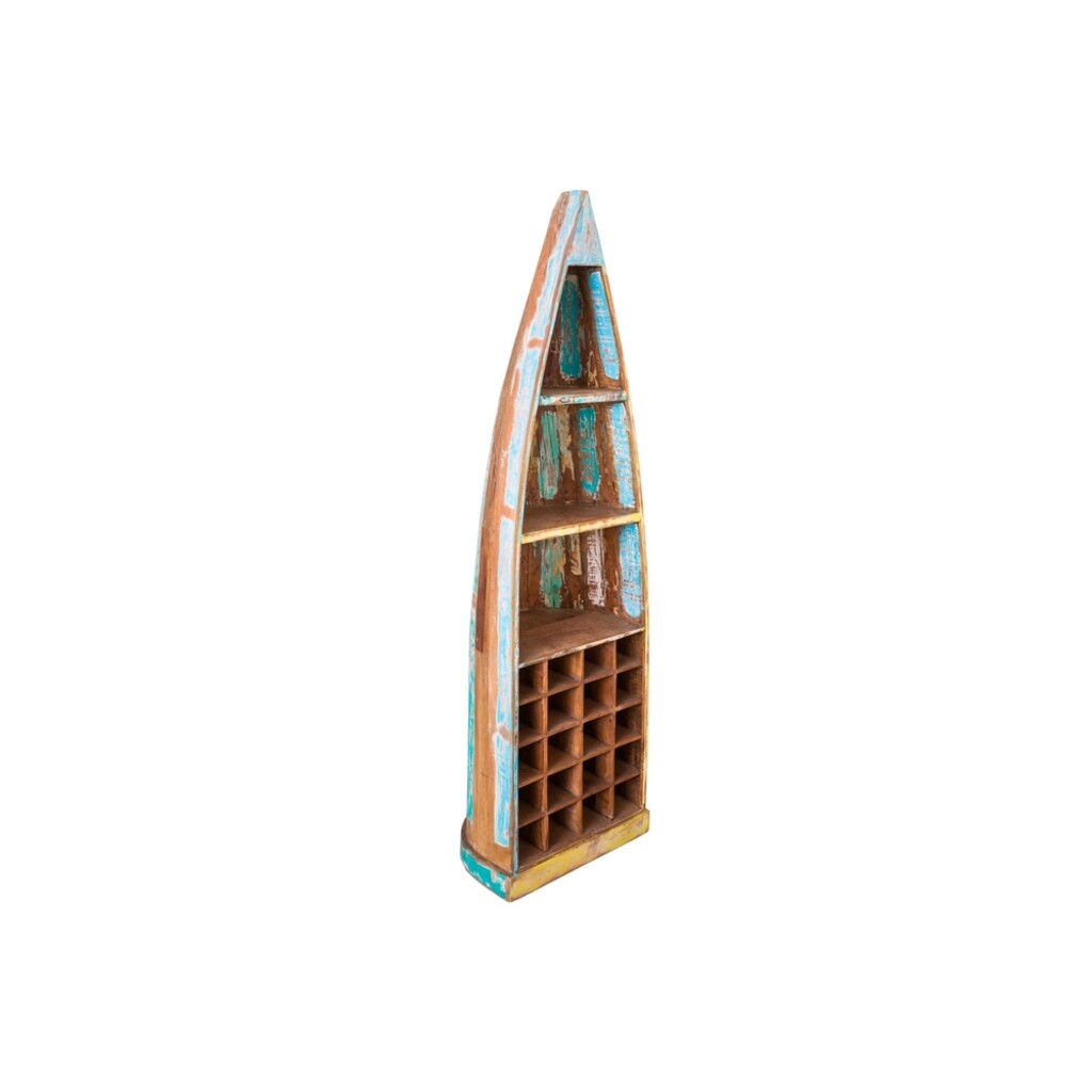 Invicta Interior Weinregal & Stiefelregal Borneo 190cm | Recyceltes Mangoholz online kaufen bei SKANDEKO