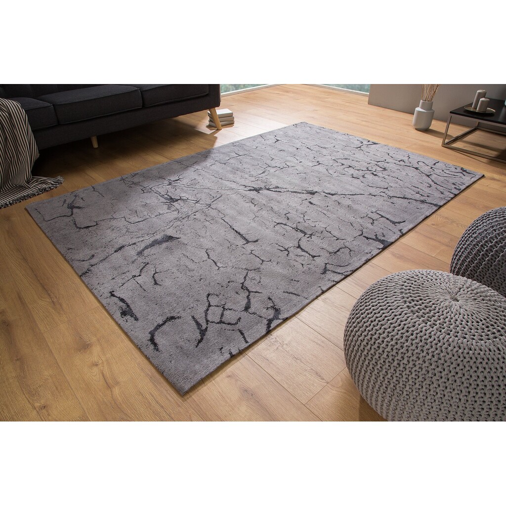 Teppich aus Baumwolle Fragments 240x160cm grau