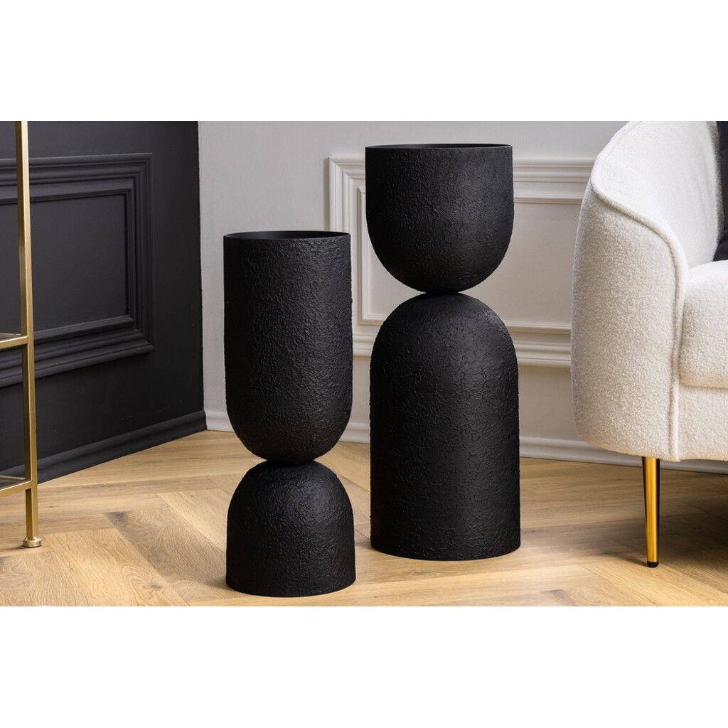 Invicta SANDGLASS Bodenvase XL Eisen Schwarz