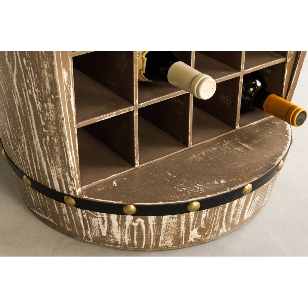 Weinregal halb BODEGA 100cm für 24 Flaschen Massivholz Tannenholz natur