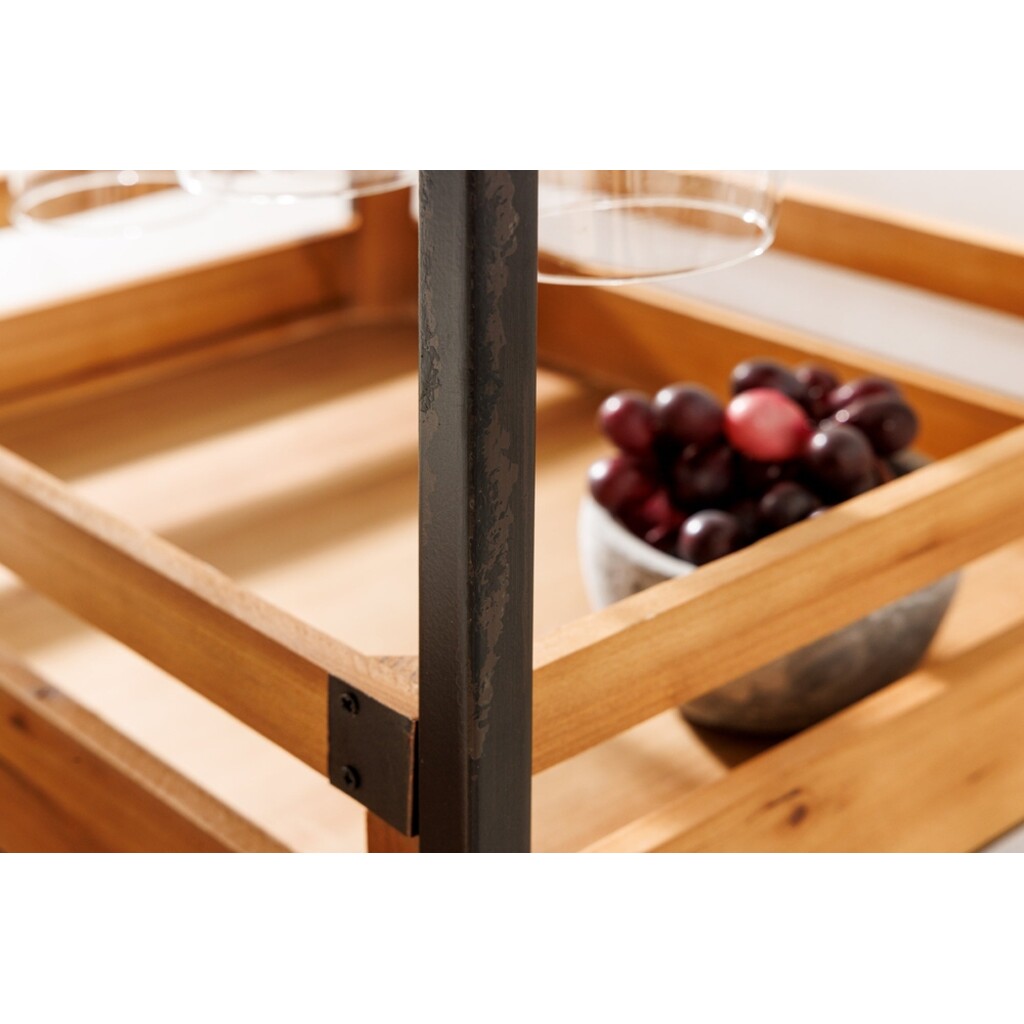 Weinregal Seven Seas für 20 Flaschen und Gläser Kiefernholz