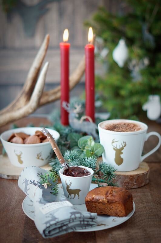 Krasilnikoff Dessertteller Winter Lodge aus Porzellan online kaufen bei SKANDEKO (Ansicht 2)