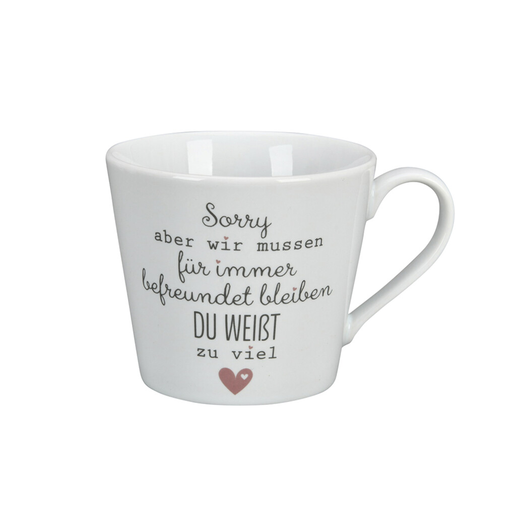 Krasilnikoff Happy Cup, Sorry, wir müssen für immer befreundet bleiben online kaufen bei SKANDEKO
