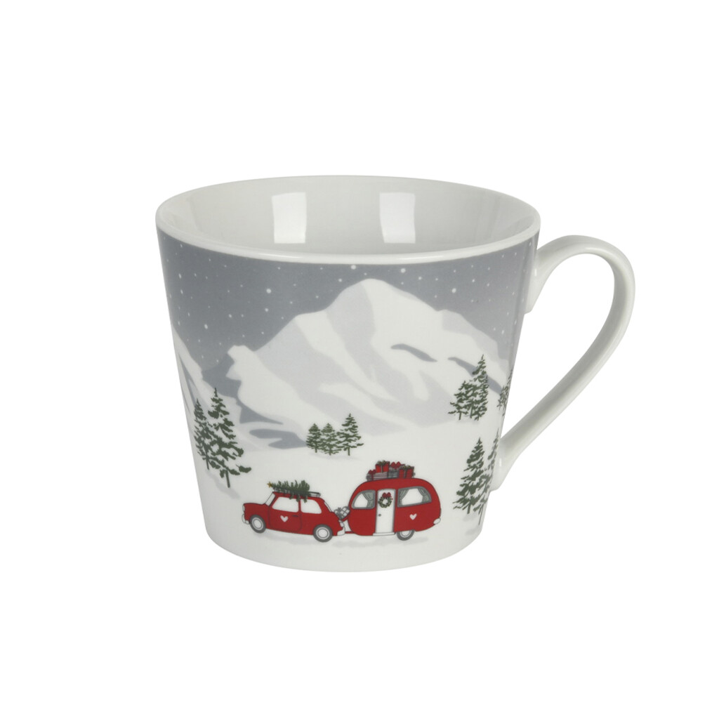 Krasilnikoff Happy Cup Tasse, Caravan in the snow online kaufen bei SKANDEKO
