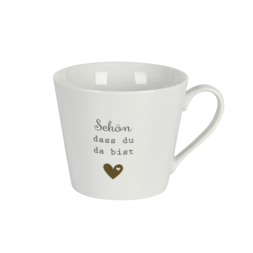 Krasilnikoff Happy Cup Tasse mit Henkel, Schön dass du da bist online kaufen bei SKANDEKO