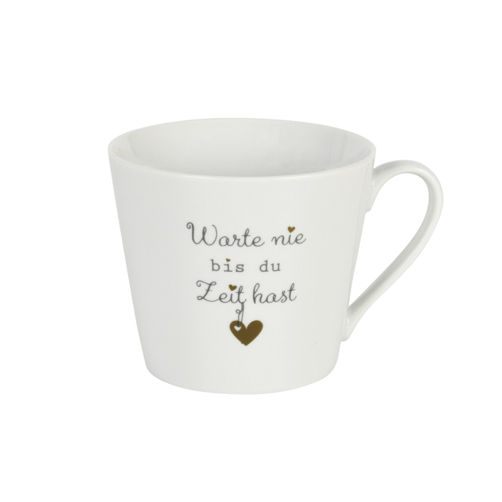 Krasilnikoff Happy Cup Tasse, Warte nie bist du Zeit hast online kaufen bei SKANDEKO