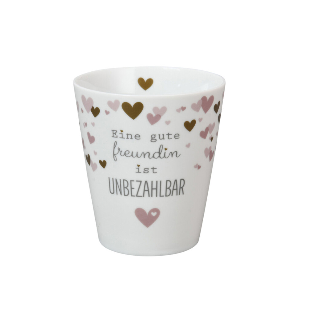 Krasilnikoff Happy Mug Becher Eine gute Freundin ist unbezahltbar online kaufen bei SKANDEKO
