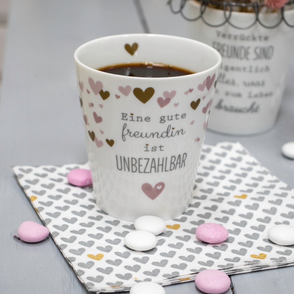 Krasilnikoff Happy Mug Becher Eine gute Freundin ist unbezahltbar online kaufen bei SKANDEKO (Ansicht 2)