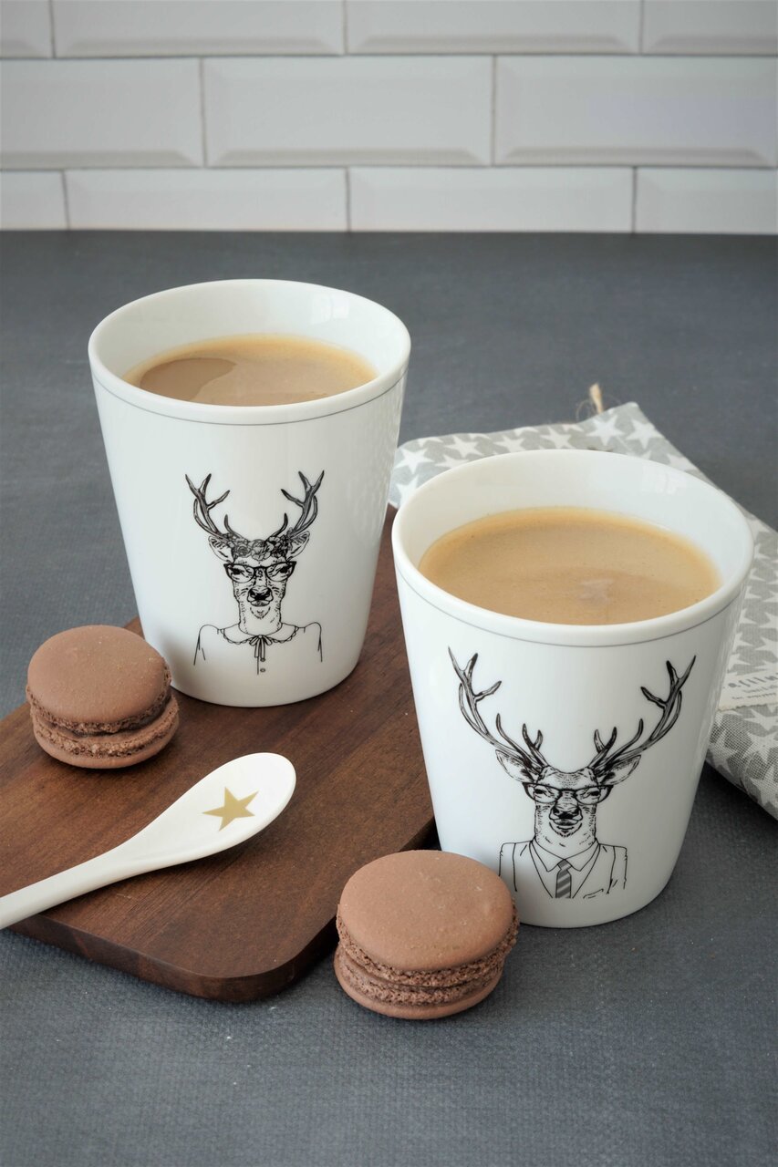 Krasilnikoff Happy Mug Hipster Deer aus Porzellan online kaufen bei SKANDEKO (Ansicht 2)