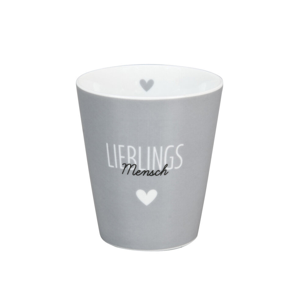 Krasilnikoff Happy Mug Lieblings Mensch, grau online kaufen bei SKANDEKO
