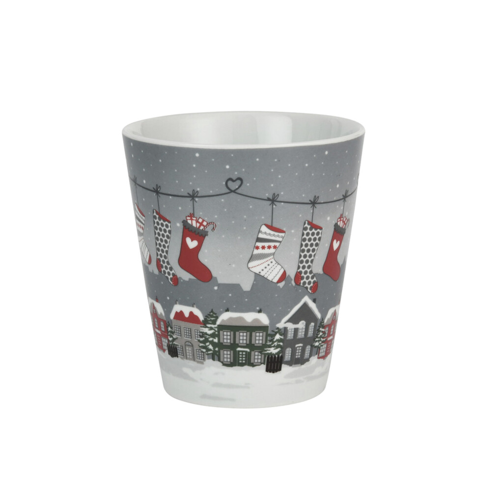 Krasilnikoff Happy Mug Weihnachtsbecher Stockings in City online kaufen bei SKANDEKO