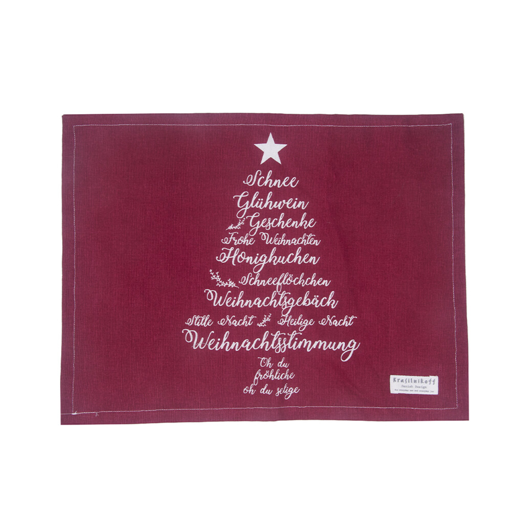 Krasilnikoff Platzmatte, Tischset Christmas Words online kaufen bei SKANDEKO