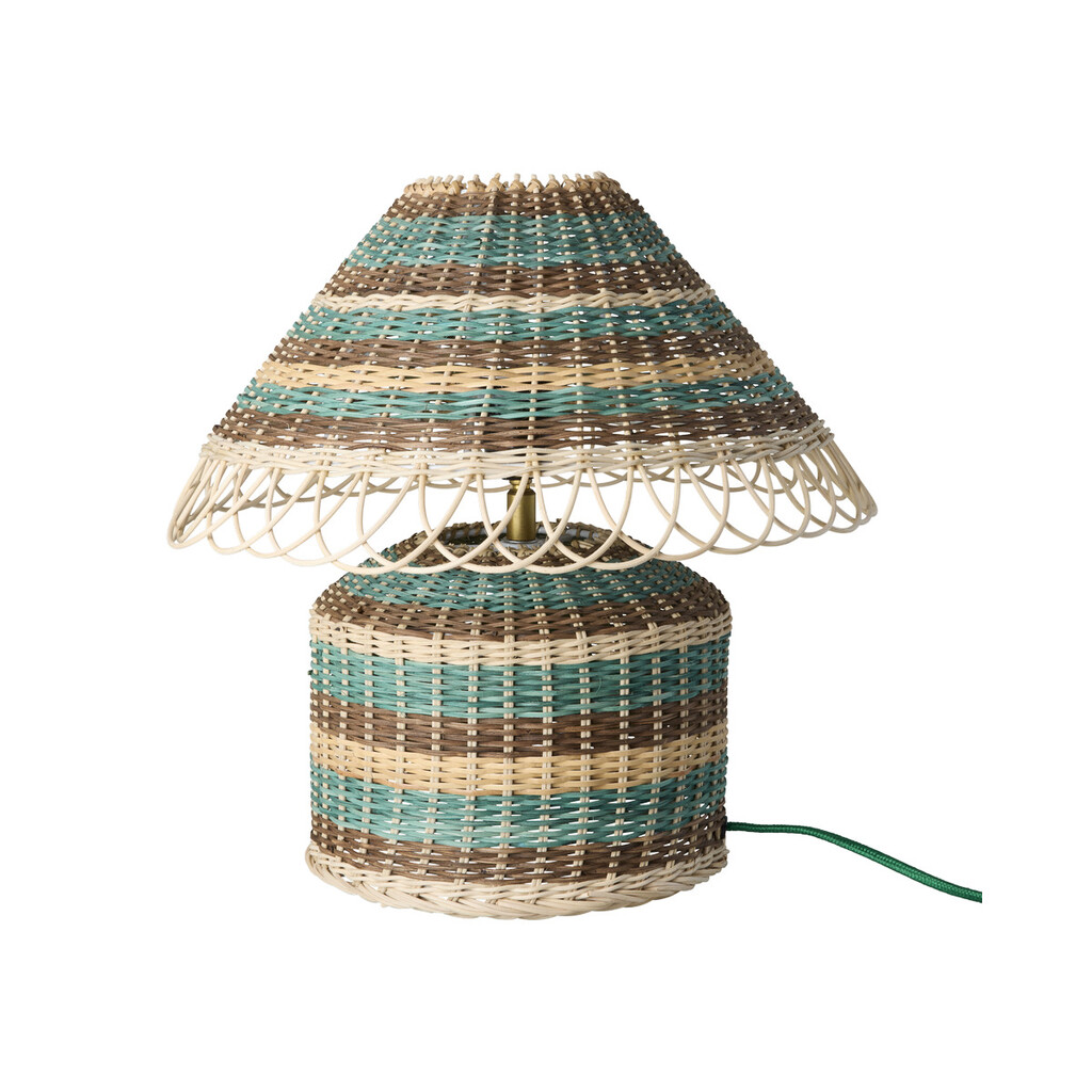 RICE Natur-Rattan Tischlampe, niedrig online kaufen bei SKANDEKO