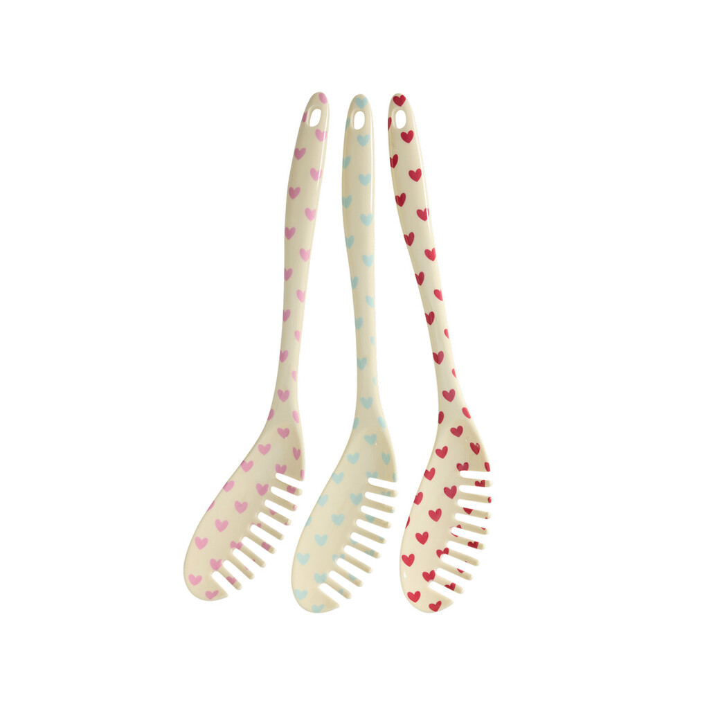 RICE Melamin Pasta Löffel – Favorite Hearts 3er-Set online kaufen bei SKANDEKO