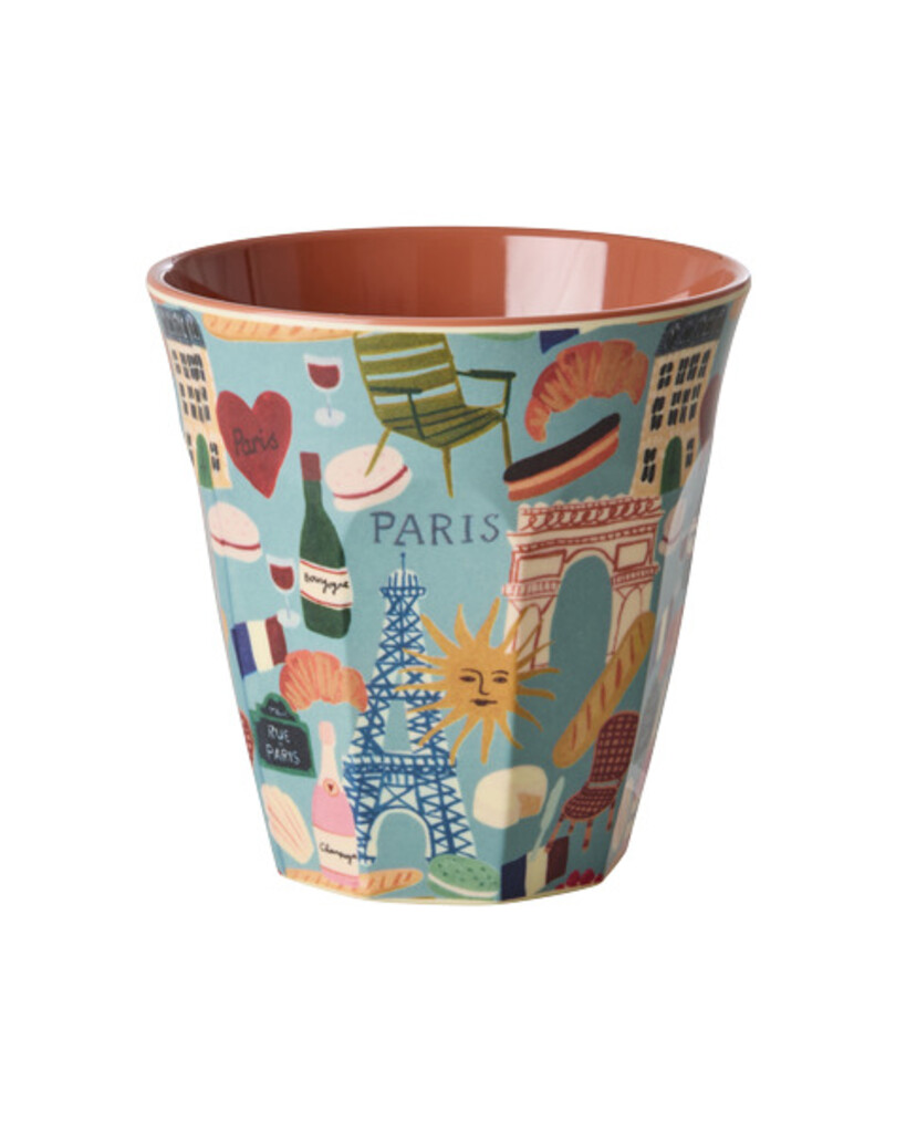 RICE Melamin Becher Medium Bon Vivant 6er-Pack