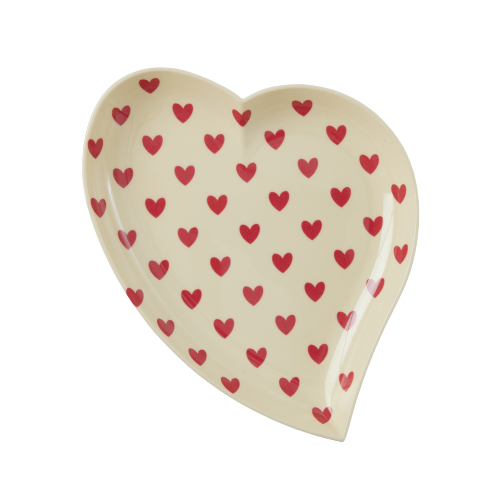 RICE Melamin Platte Darling Hearts online kaufen bei SKANDEKO