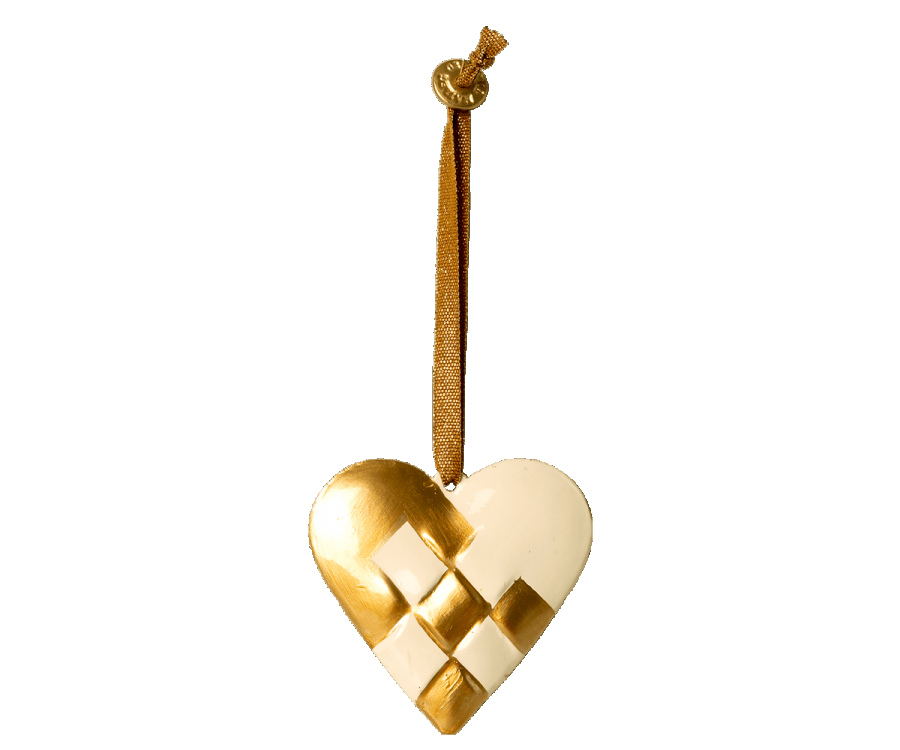 Metallornament geflochtenes Herz