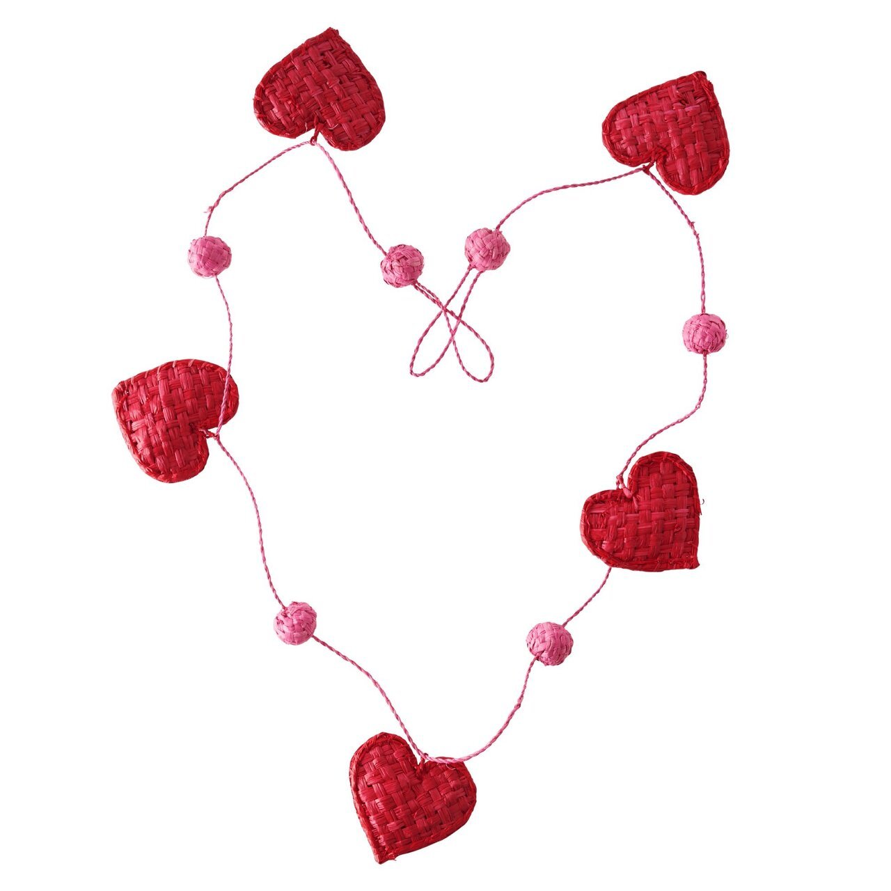 RICE Bast Girlande Hearts online kaufen bei SKANDEKO