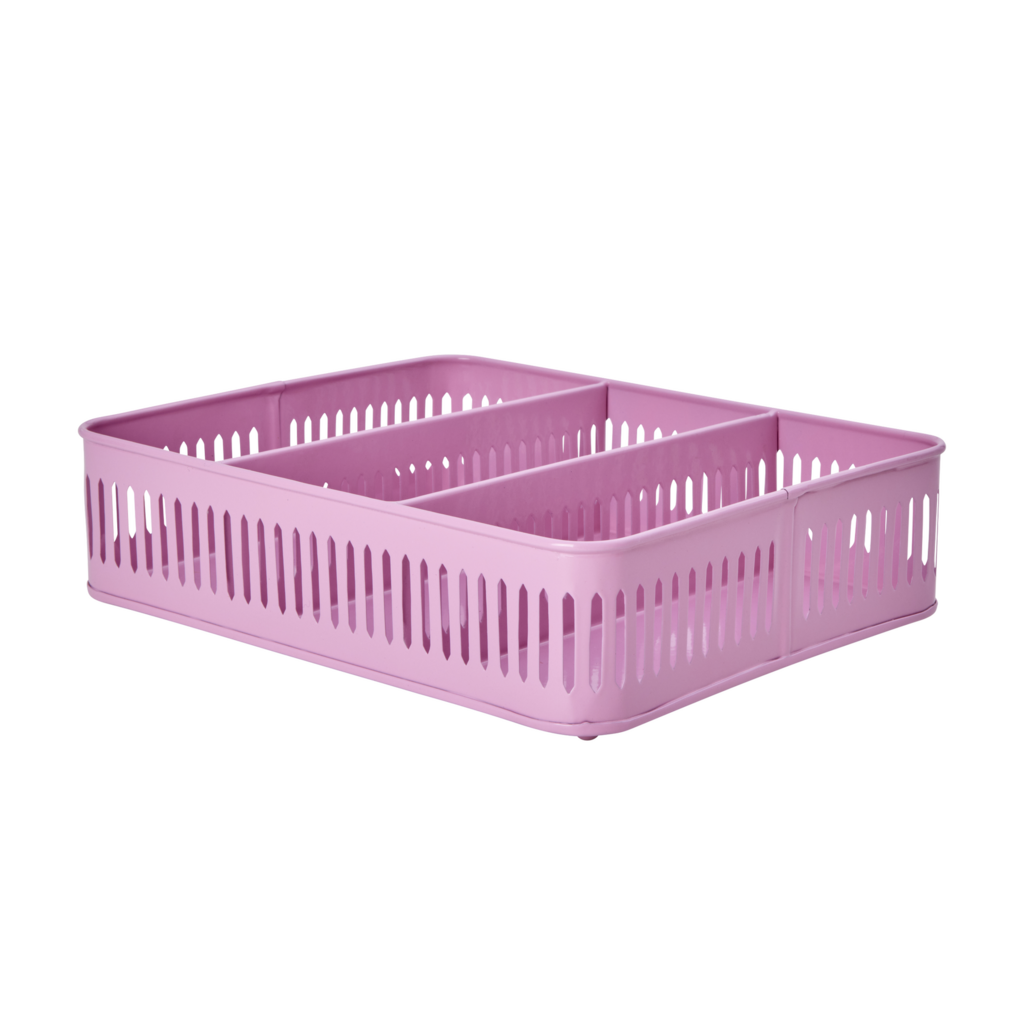 RICE Besteck Korb aus Metall, pink online kaufen bei SKANDEKO