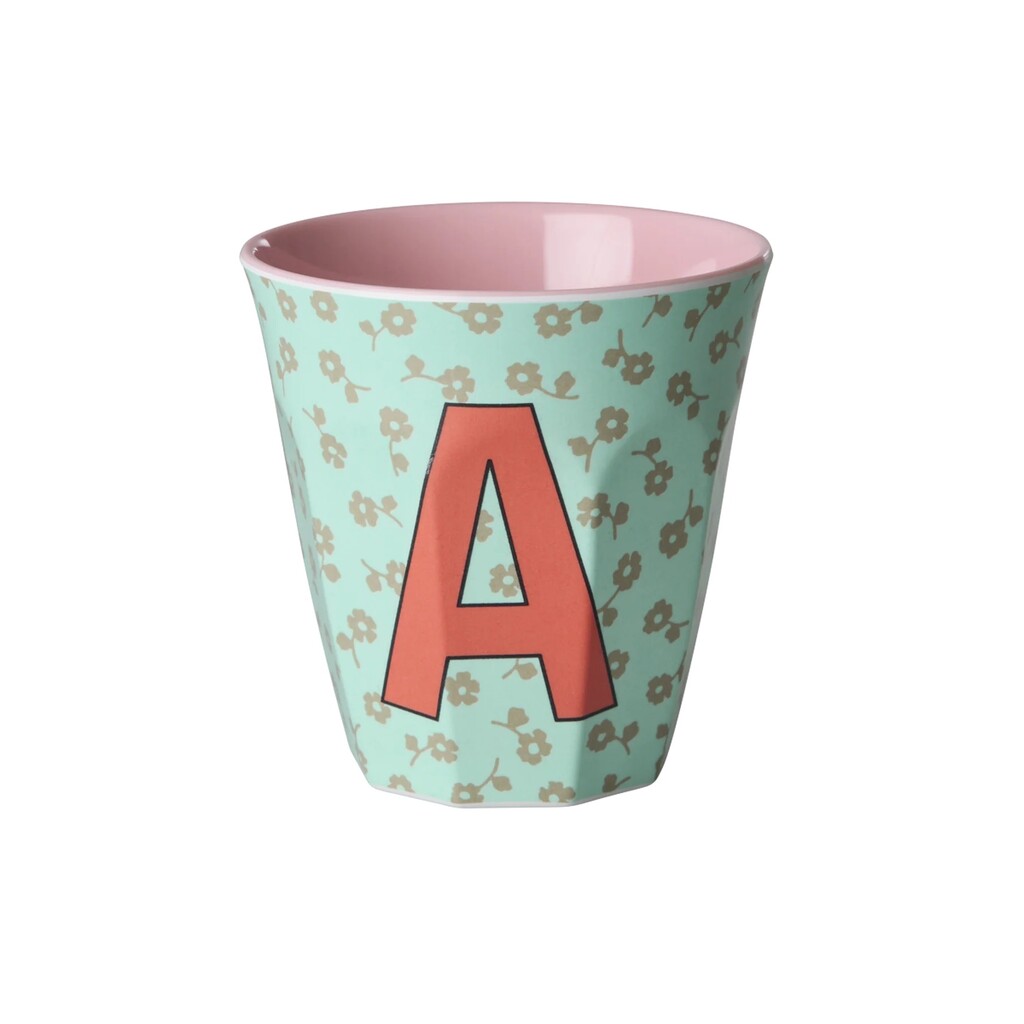 RICE Buchstaben-Becher mit Blumen Medium online kaufen bei SKANDEKO