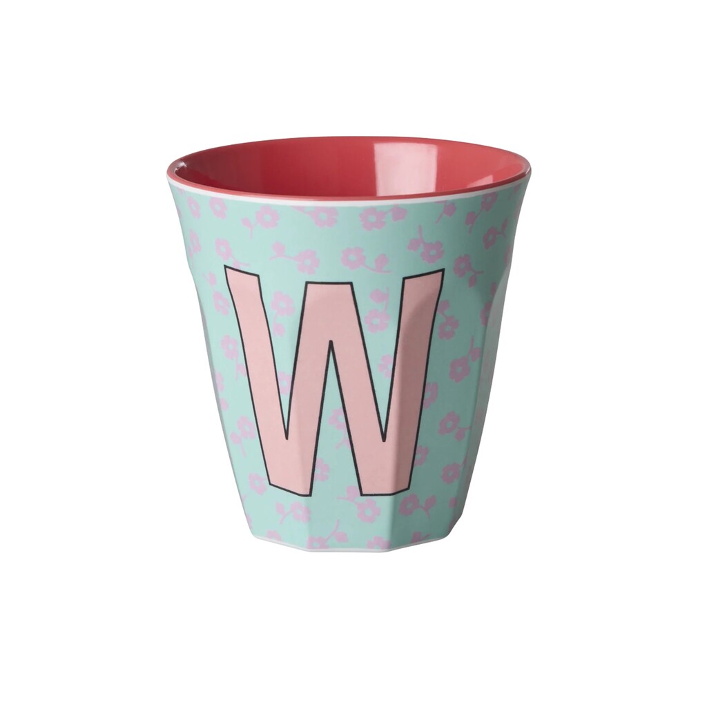 Buchstaben-Becher mit Blumen Medium