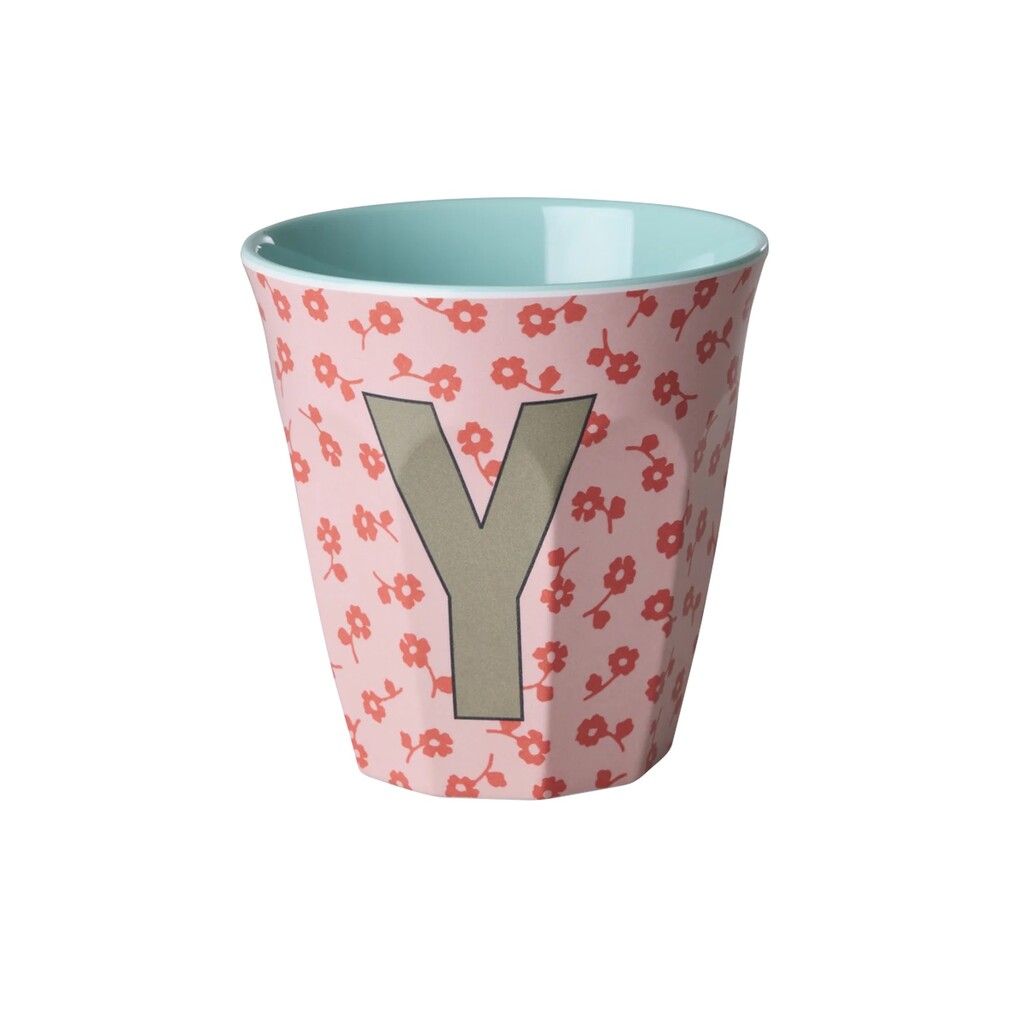 Buchstaben-Becher mit Blumen Medium