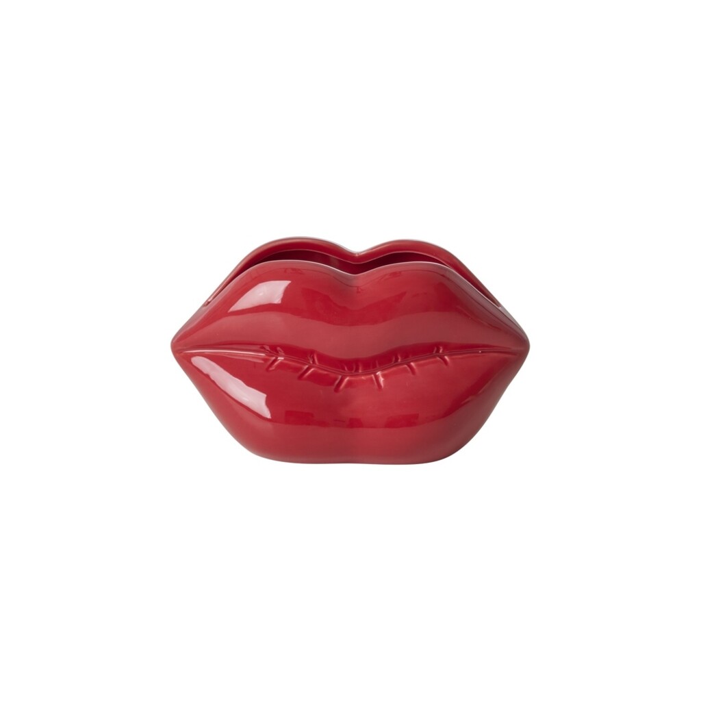 RICE Keramik Vase Lips Rot online kaufen bei SKANDEKO