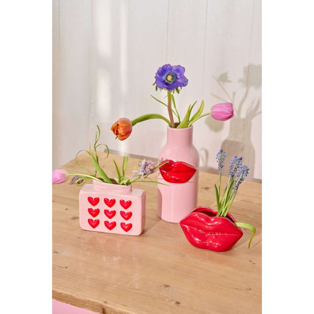 RICE Keramik Vase mit geprägten Herzen – klein online kaufen bei SKANDEKO (Ansicht 2)