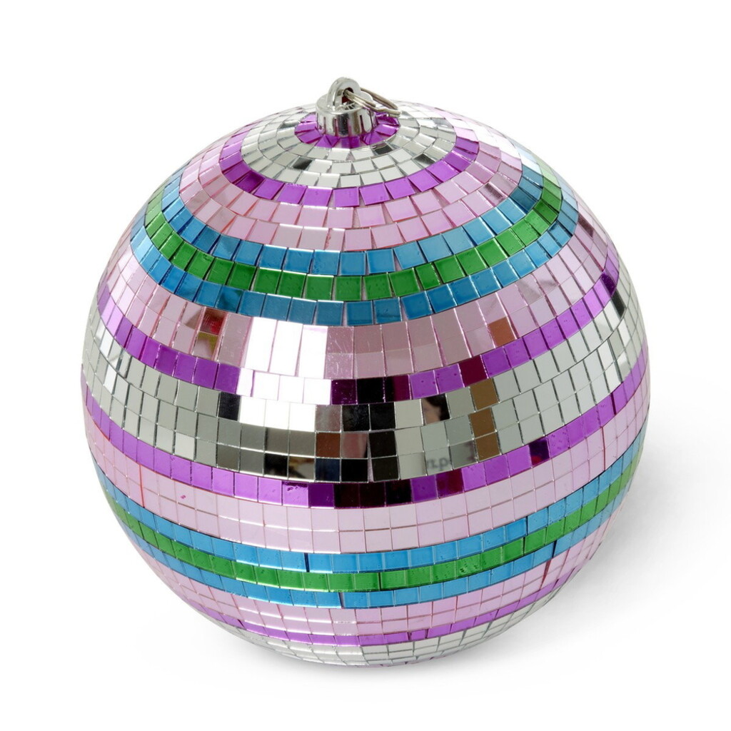 RICE Disco Kugel mit Funky Streifen – Groß & Farbenfroh online kaufen bei SKANDEKO