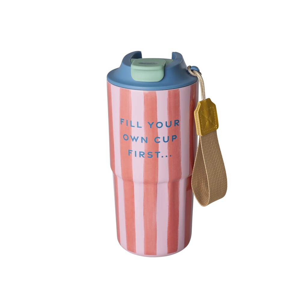 RICE Edelstahl Thermo Cup Organic Stripes, Thermobecher online kaufen bei SKANDEKO