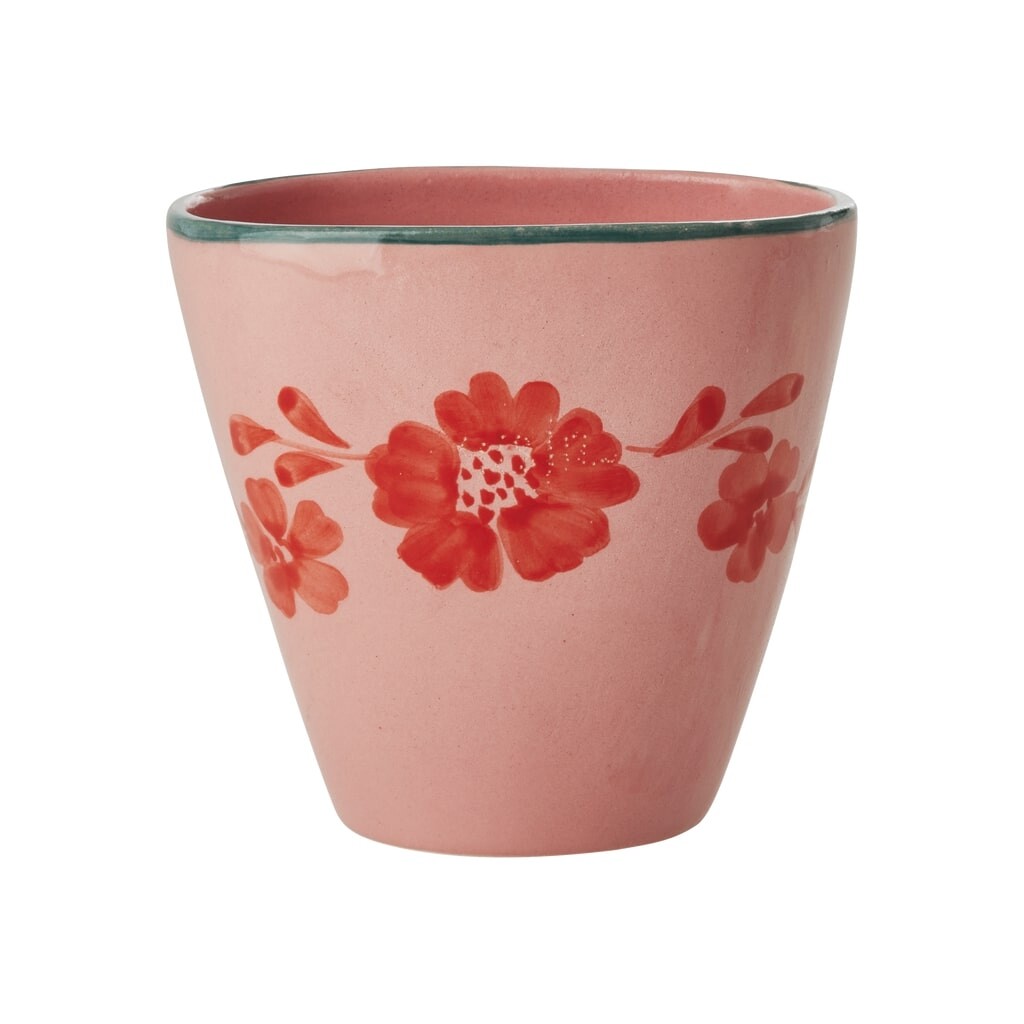 RICE Keramik Becher Handbemalt Blumenmuster online kaufen bei SKANDEKO