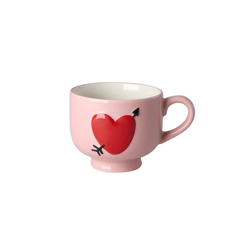 RICE Keramik Becher Tasse Embossed Heart online kaufen bei SKANDEKO