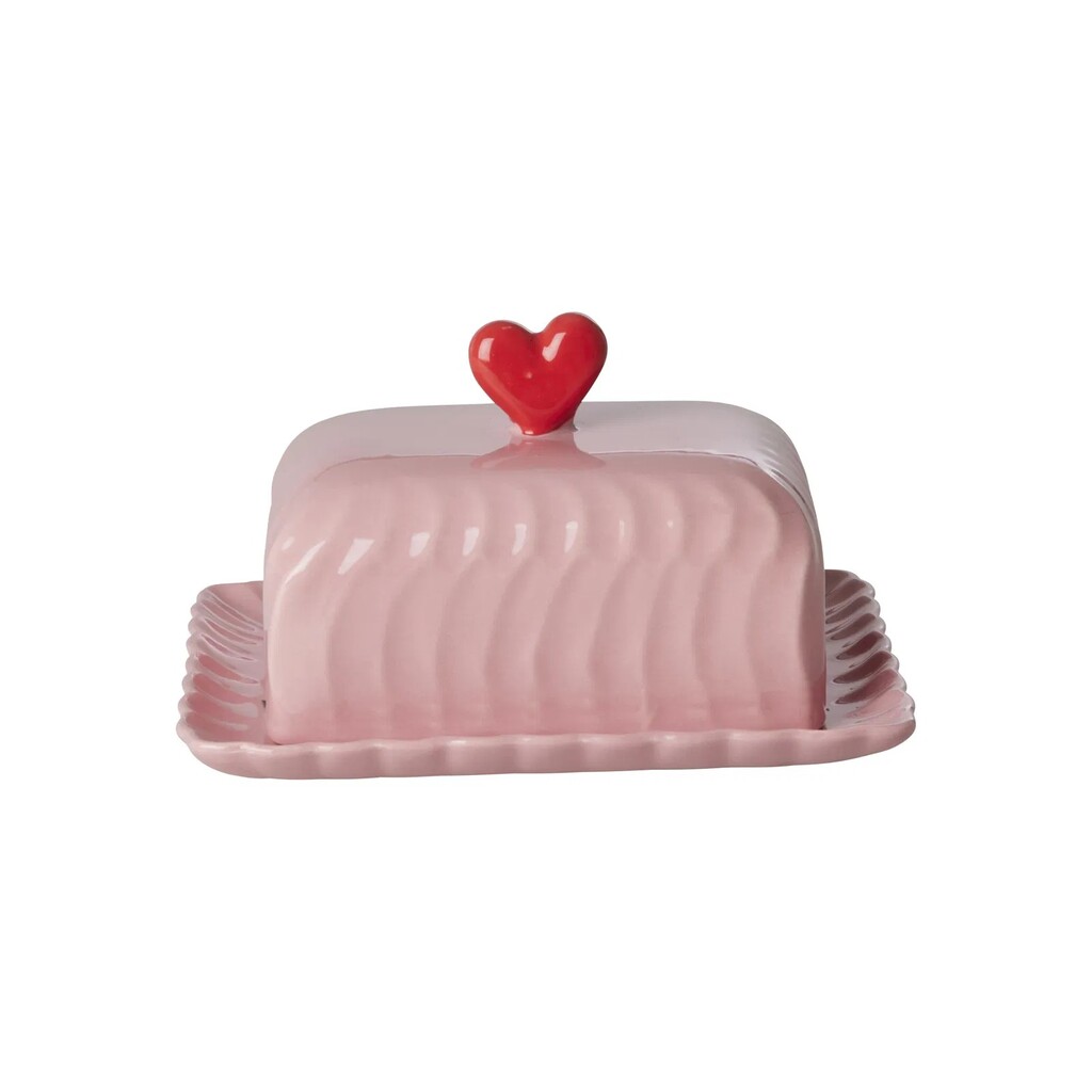 RICE Keramik Butterdose - Pink online kaufen bei SKANDEKO