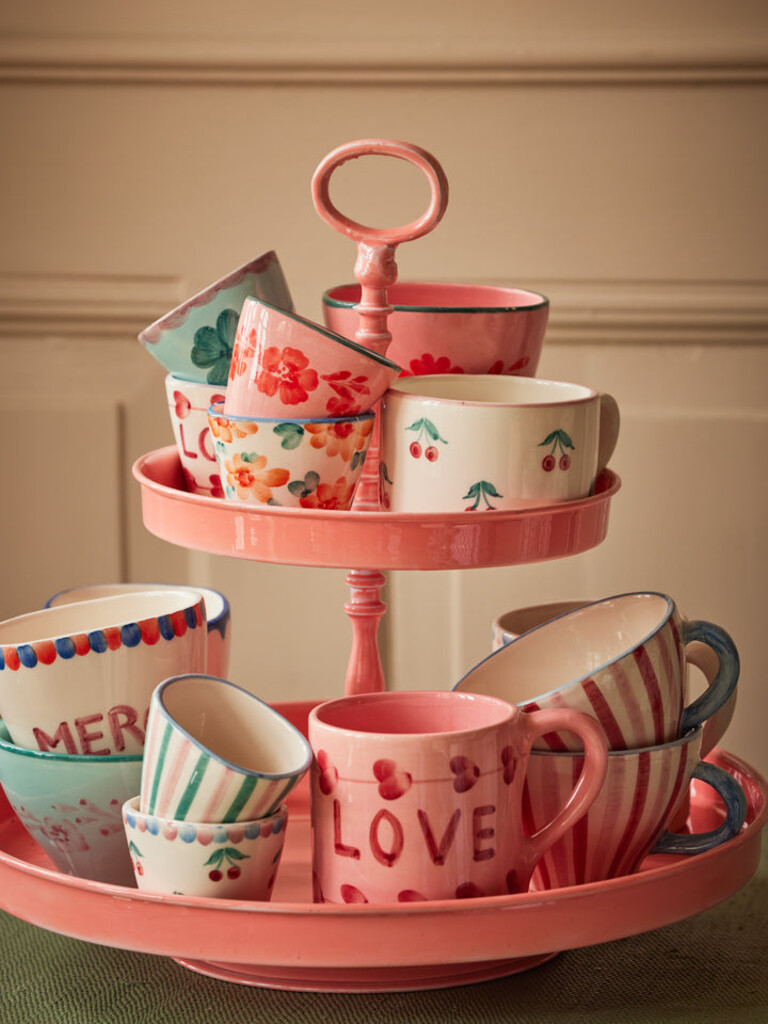 RICE Keramik Cappuccino Tasse Kirschen online kaufen bei SKANDEKO (Ansicht 2)