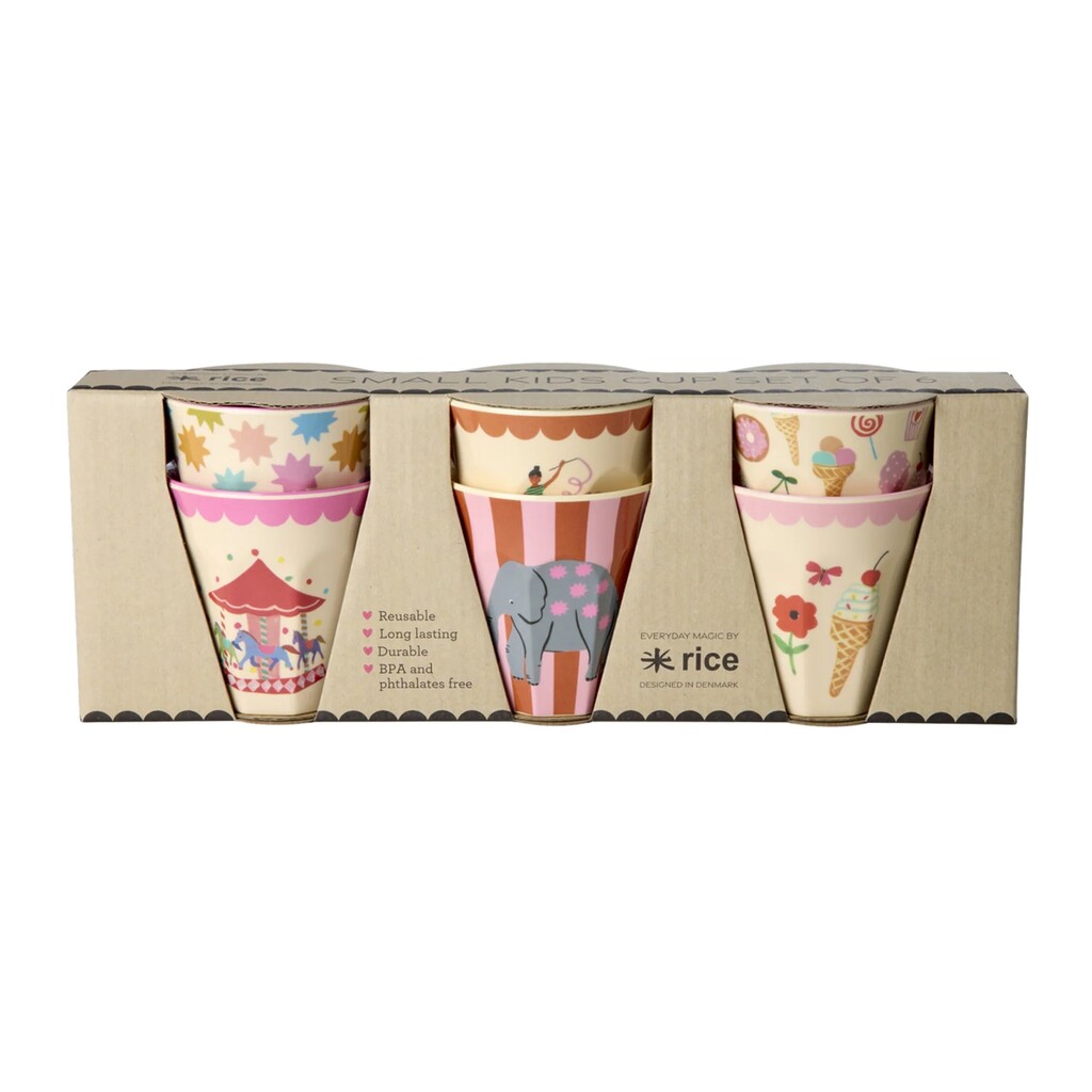 RICE Kleine Kinder Becher Fun Fair - 6er Pack online kaufen bei SKANDEKO