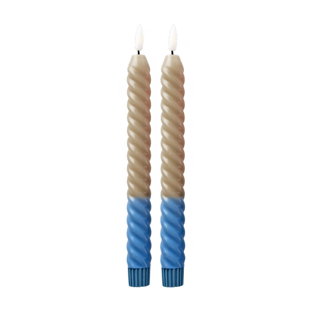 LED Kerzen Twisted 2er