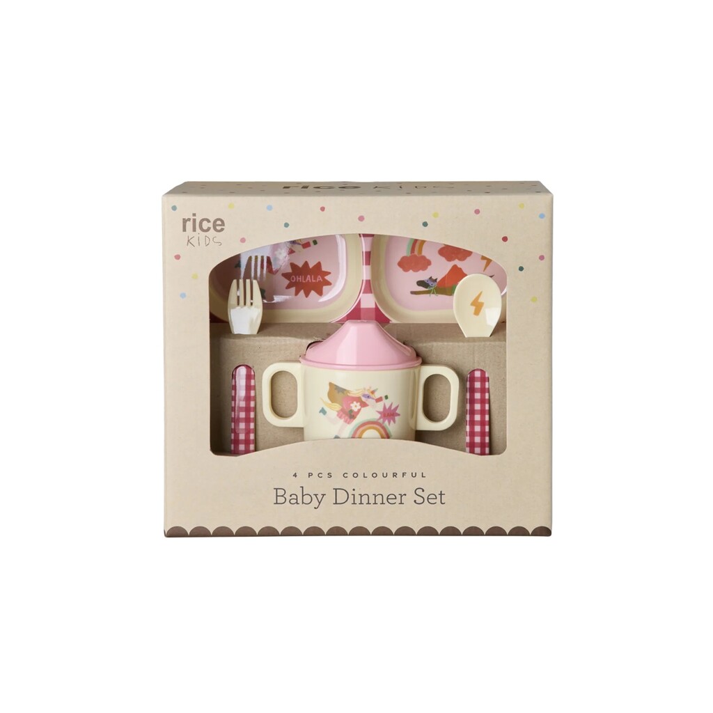 Melamin Baby Dinner Set Hero in Geschenkbox