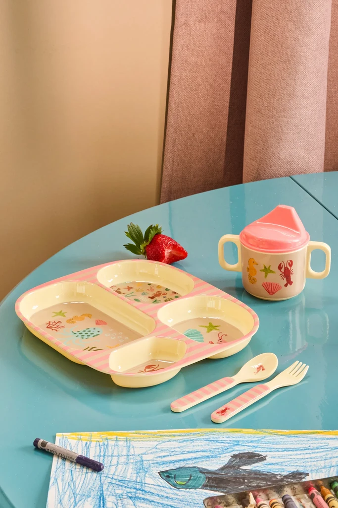 RICE Melamin Babylöffel und -gabel Ocean Print online kaufen bei SKANDEKO (Ansicht 2)