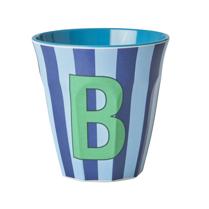 Melamin Buchstabenbecher gestreift