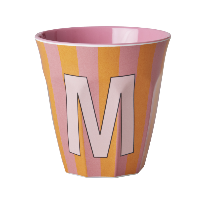 Melamin Buchstabenbecher gestreift