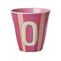 Melamin Buchstabenbecher gestreift