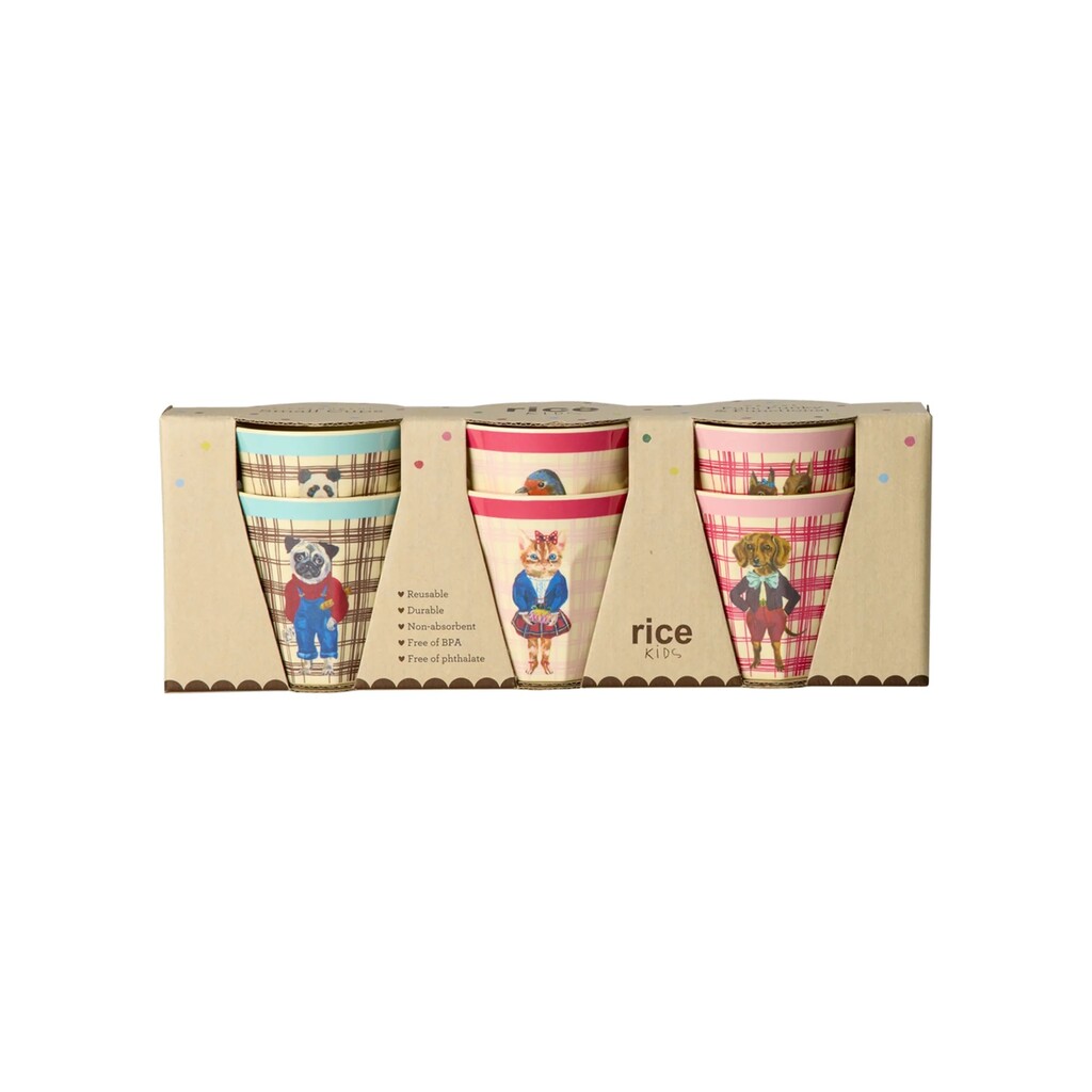 RICE Melamin Kinder Becher Nathalie Lété Print 6er Pack online kaufen bei SKANDEKO