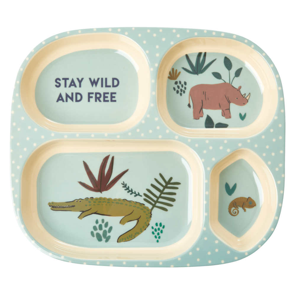 RICE Melamin Kinder Plate Jungle Animals online kaufen bei SKANDEKO
