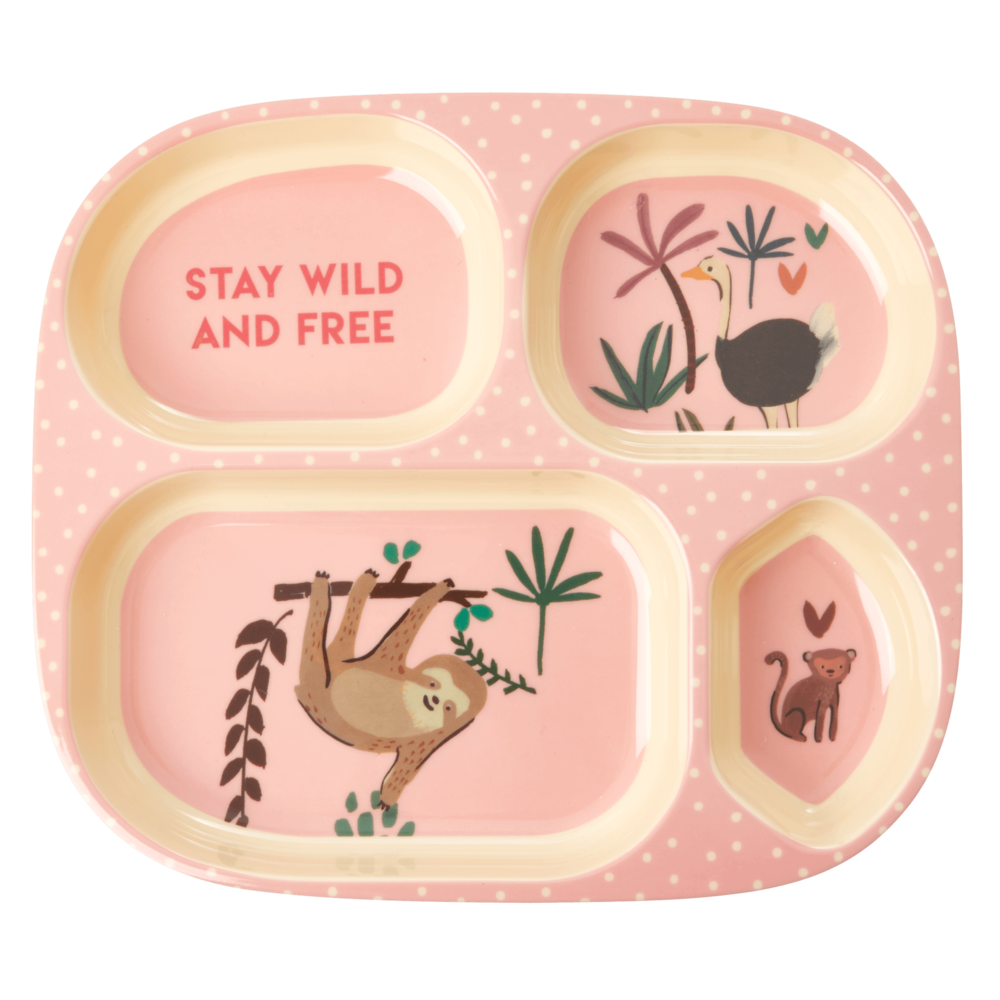 RICE Melamin Kinder Plate Jungle Animals online kaufen bei SKANDEKO (Ansicht 2)