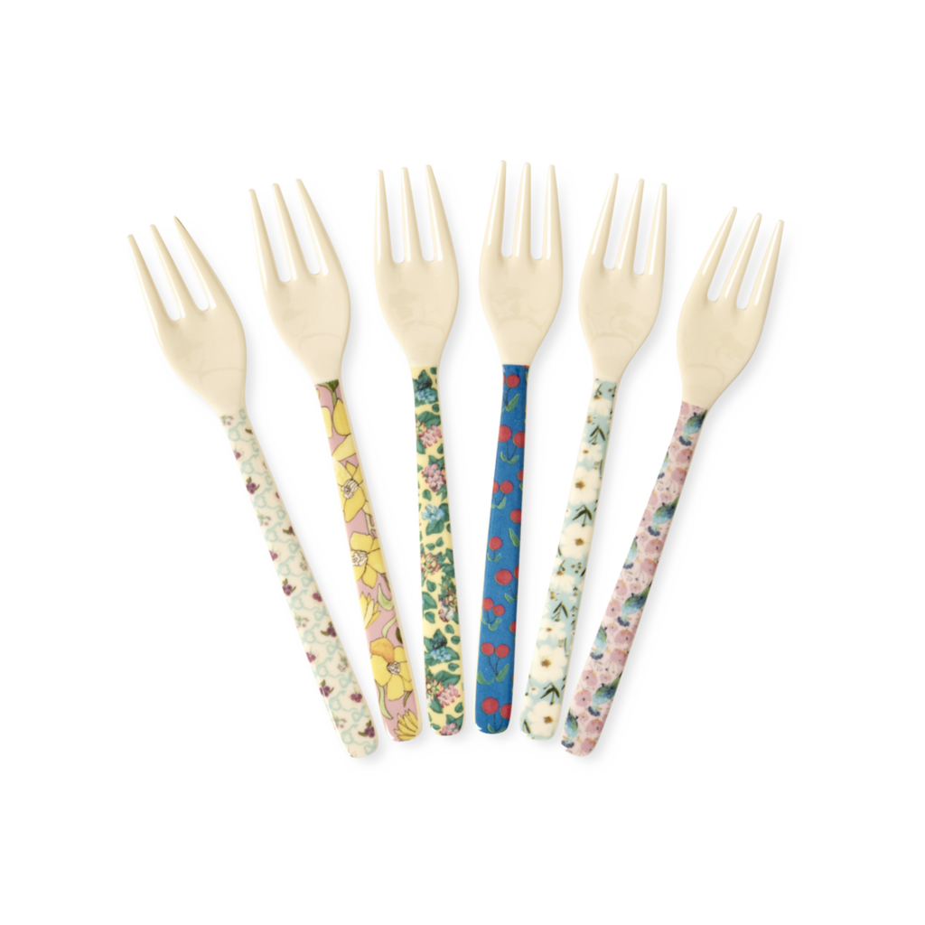 RICE Melamin Kuchengabeln Show Your True Colors 6er-Set online kaufen bei SKANDEKO