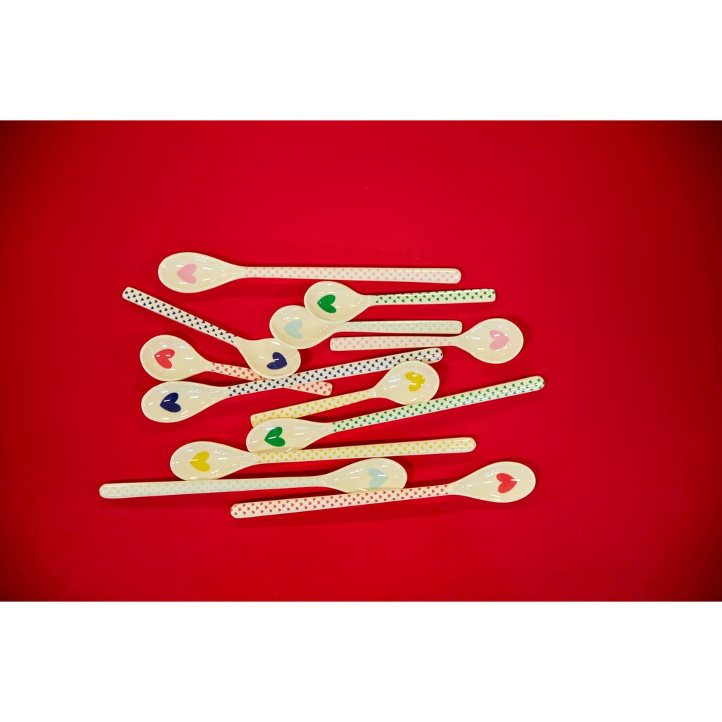 RICE Melamin Teelöffel-Set "Herzchen Print" – 6er-Set online kaufen bei SKANDEKO (Ansicht 2)