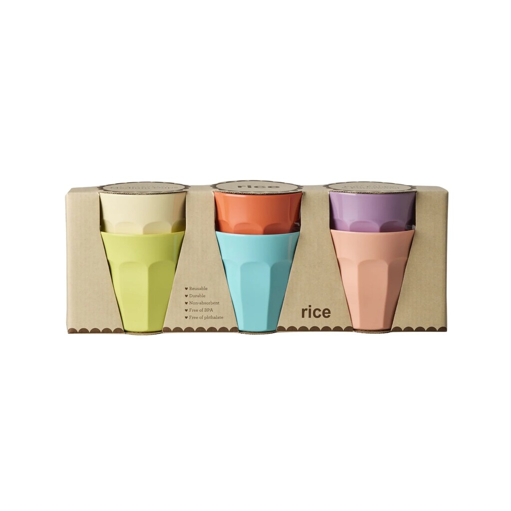 RICE Melamin Medium Becher Glory Days 6er online kaufen bei SKANDEKO